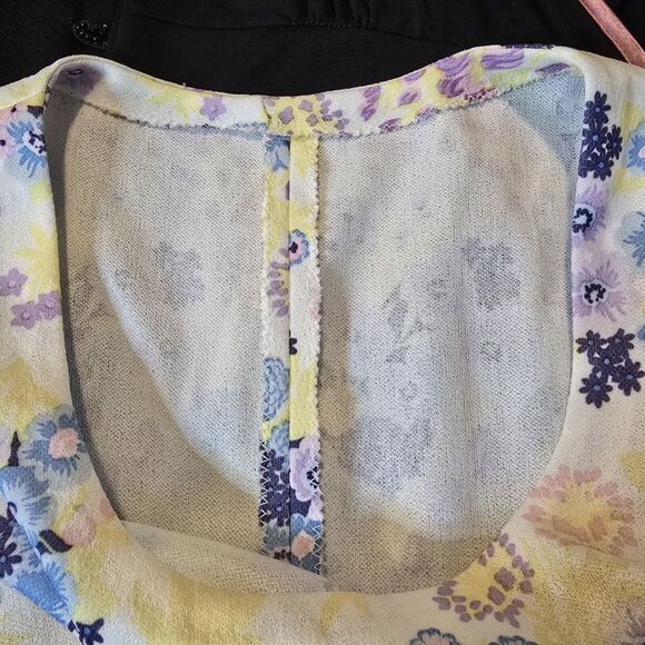 Vintage 70s Mini Dress Handmade Floral Womens M - Picture 5 of 5